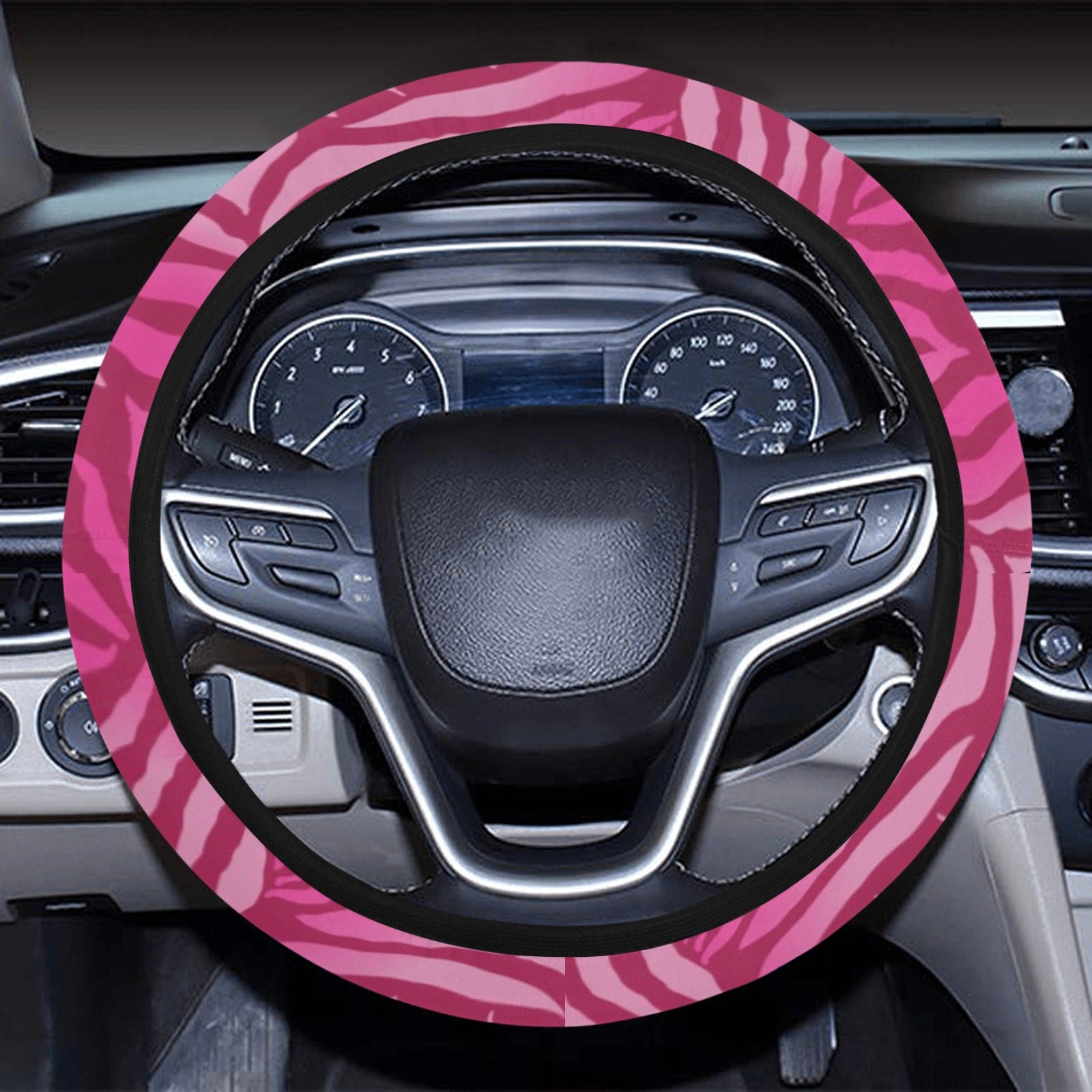 Pink Abstract Steering Wheel Cover