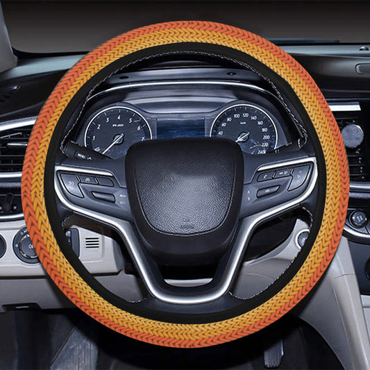 Rainbow Stripes Knit Print Steering Wheel Cover