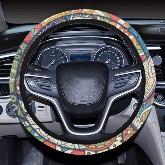 Colorful Mandalas Decor Steering Wheel Cover