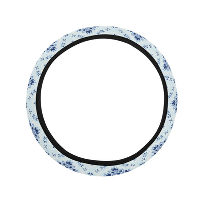 Blue Wallpaper Print Steering Wheel Cover