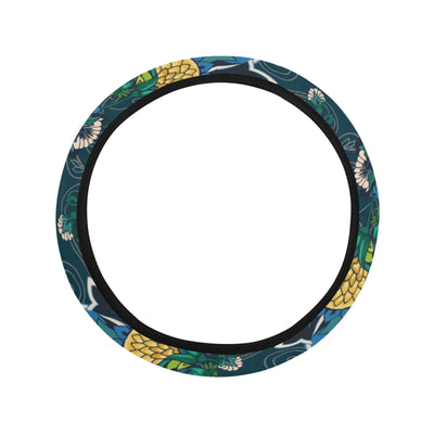 Elegant Floral Decor Steering Wheel Cover