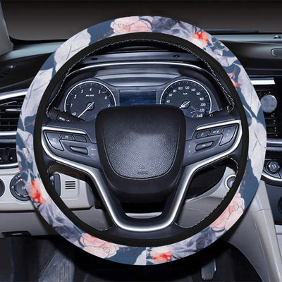 Blue Floral (3) Steering Wheel Cover
