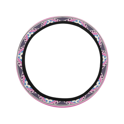 Pink Ethnic Steering Wheel Cover