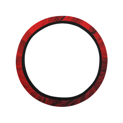 Red Feathers Steering Wheel Cover