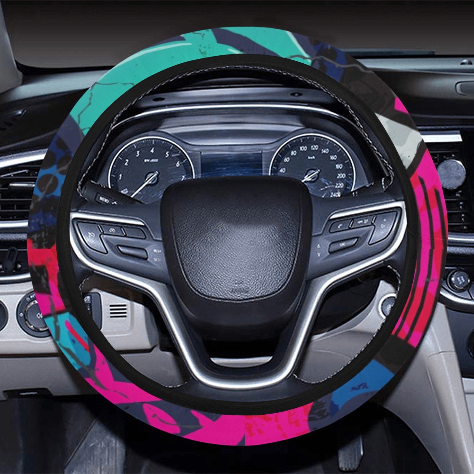 Colorful Graffiti Steering Wheel Cover