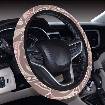 Elegant Floral Decor Steering Wheel Cover