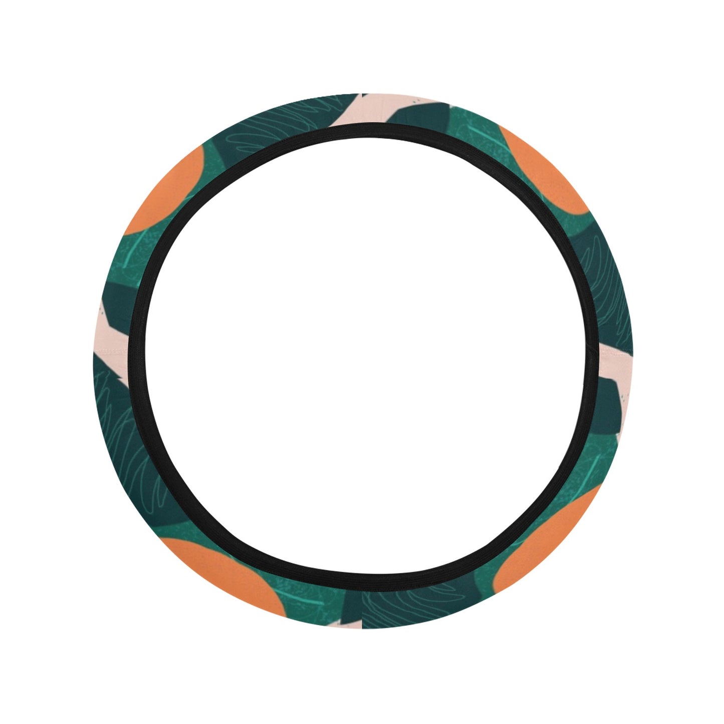 Floral Oranges Steering Wheel Cover