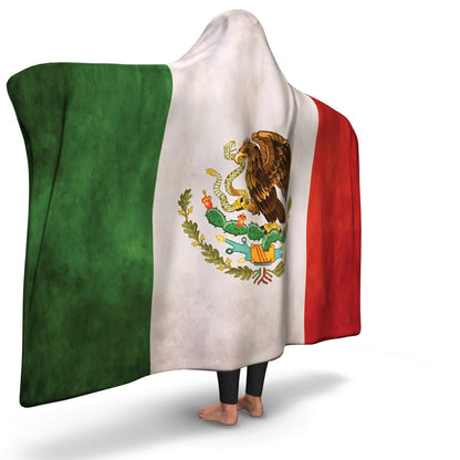 Sub Mexican Flag Hooded Blanket