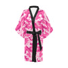 Pink Camouflage Kimono Robe