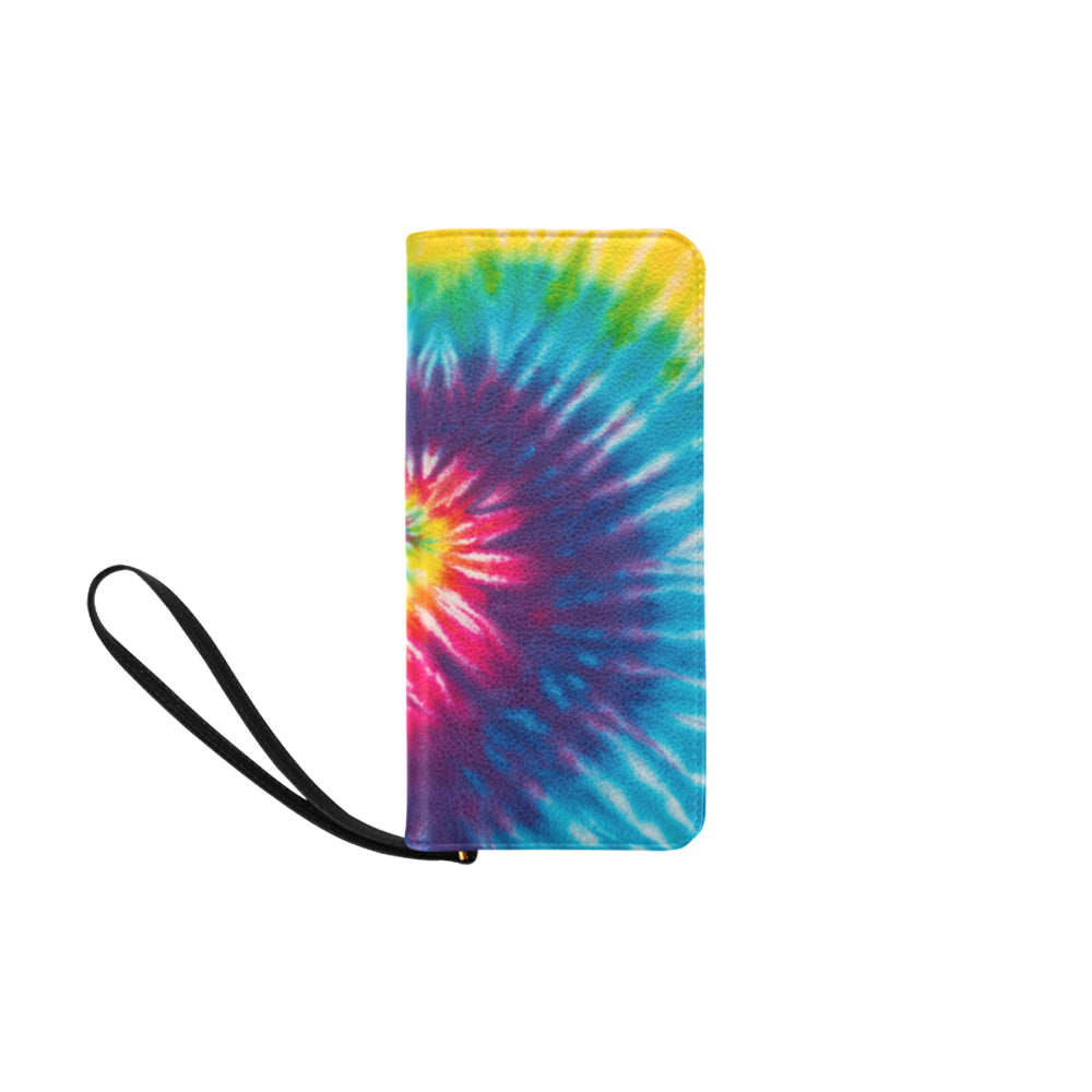 Colorful Tie Dye Spiral Clutch Purse