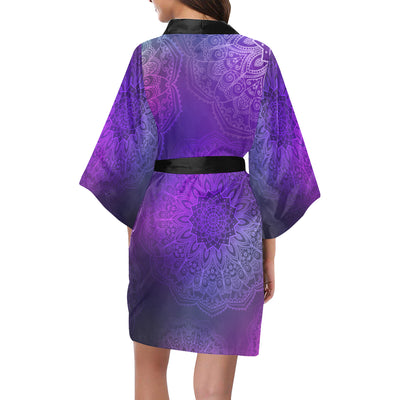 Purple Mandalas Kimono Robe