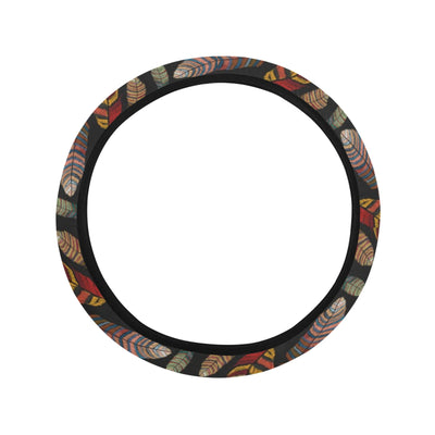 Colorful Feathers Steering Wheel Cover