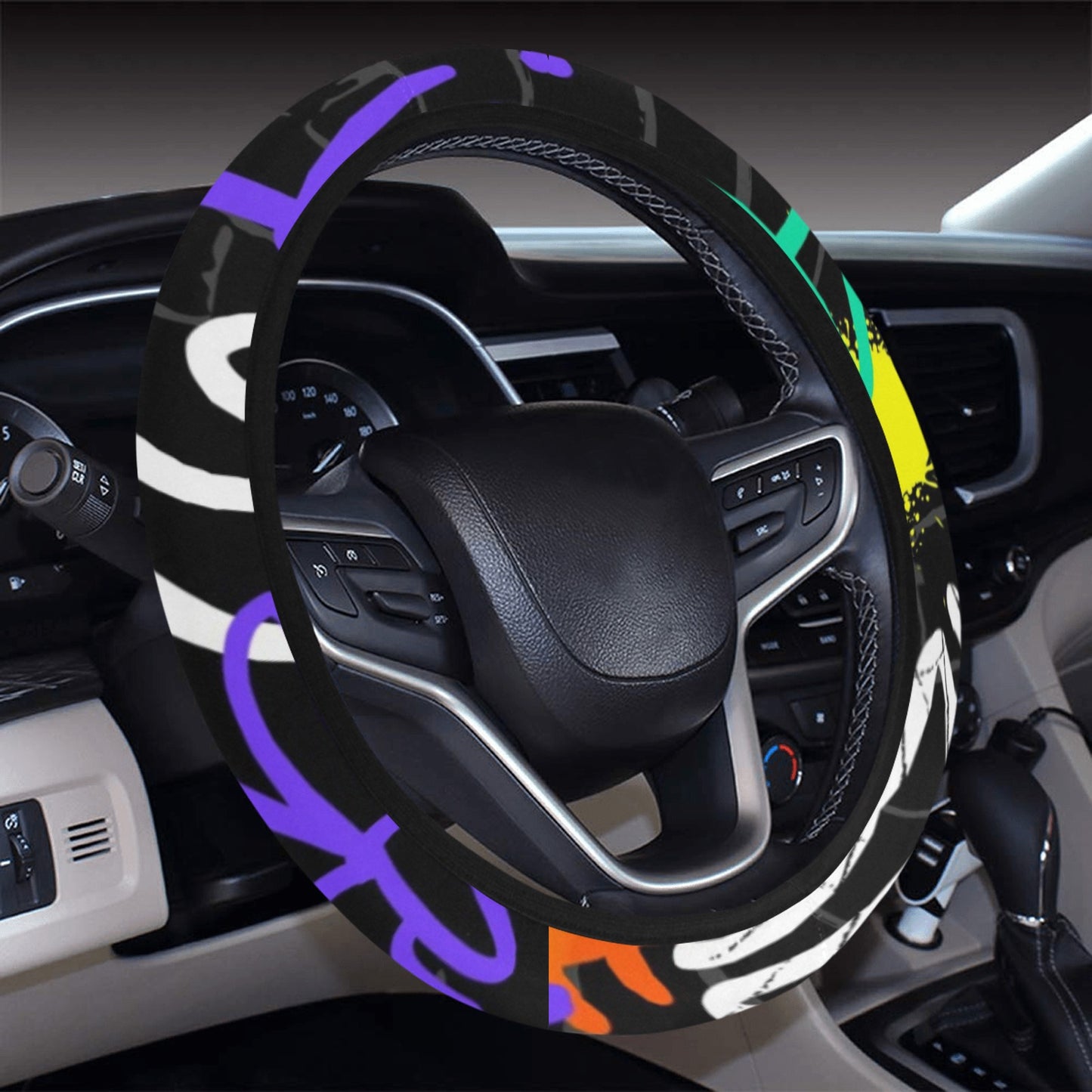 Colorful Graffiti Steering Wheel Cover