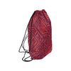 Red Tribal Polynesian Drawstring Bag