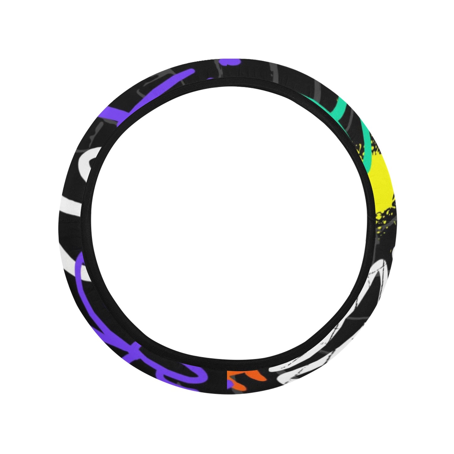 Colorful Graffiti Steering Wheel Cover