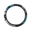 Grey Blue Abstract Steering Wheel Cover