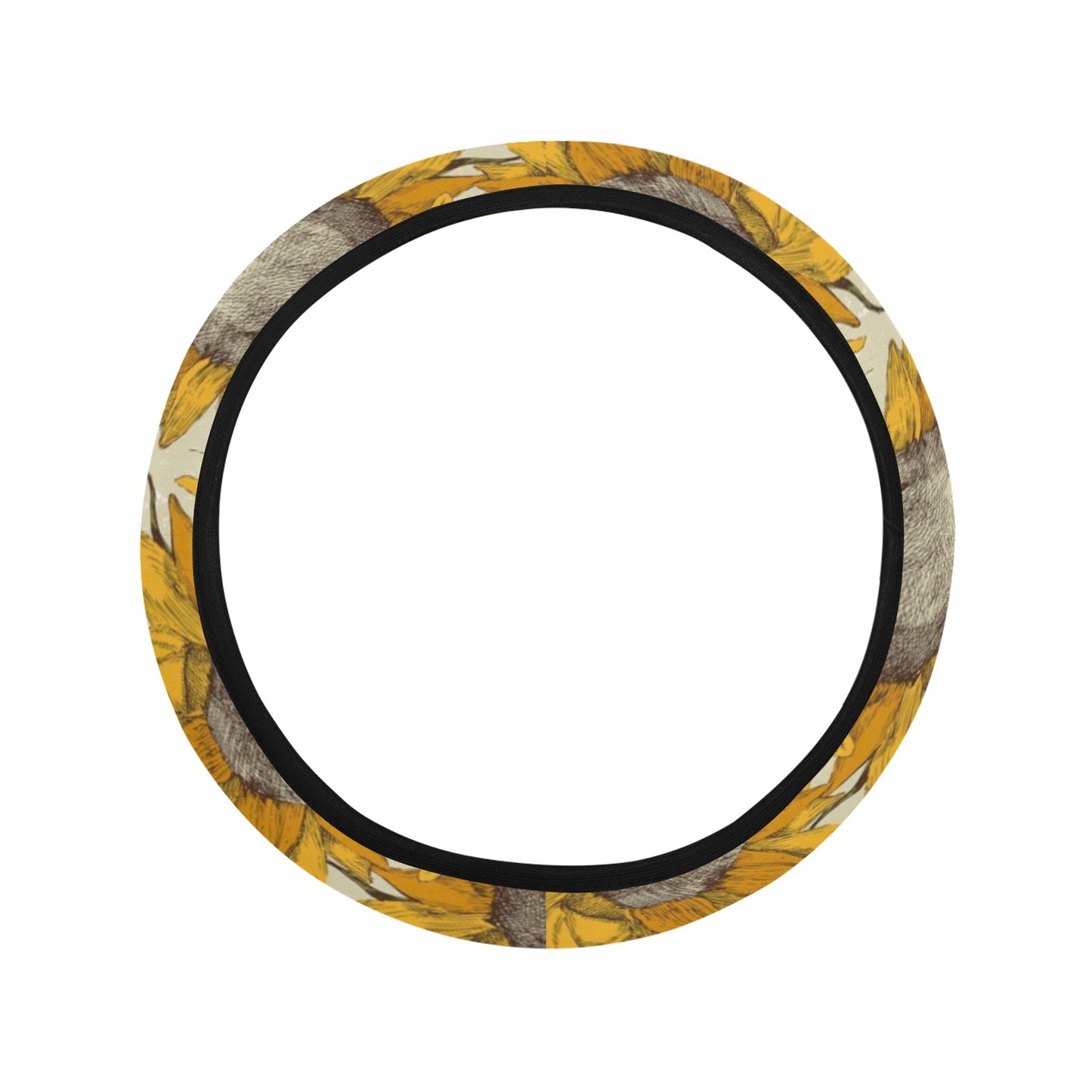 Vintage Sunflower Steering Wheel Cover