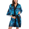 Blue Tie Dye Grunge Kimono Robe