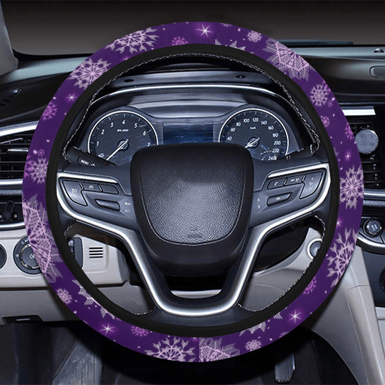 Purple Mandalas Steering Wheel Cover