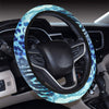 Blue Animal Print Steering Wheel Cover