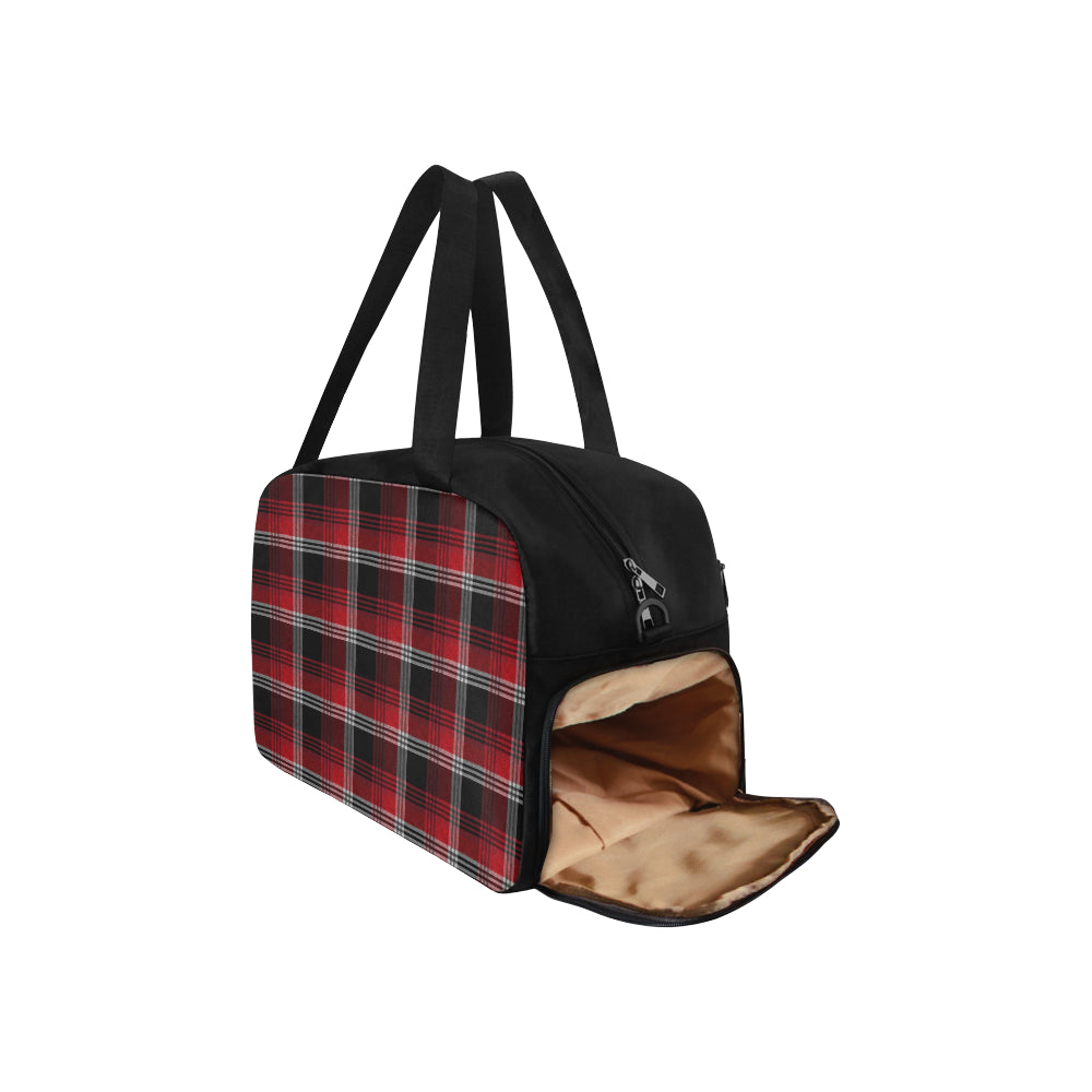 Red Plaid Fitness Bag Fitness