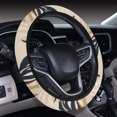 Beige Leaves 2 Steering Wheel Cover