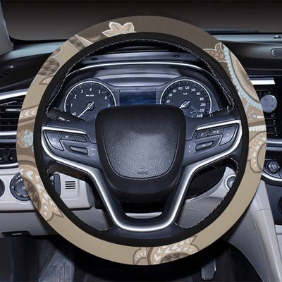 Brown Decor Steering Wheel Cover