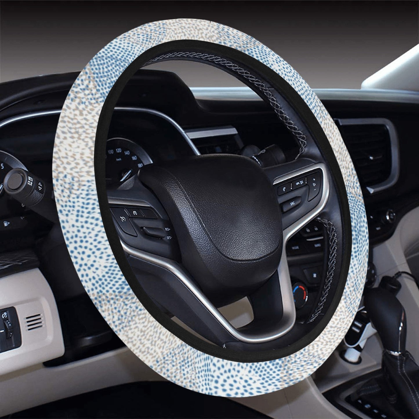 Abstract Circles Steering Wheel Cover