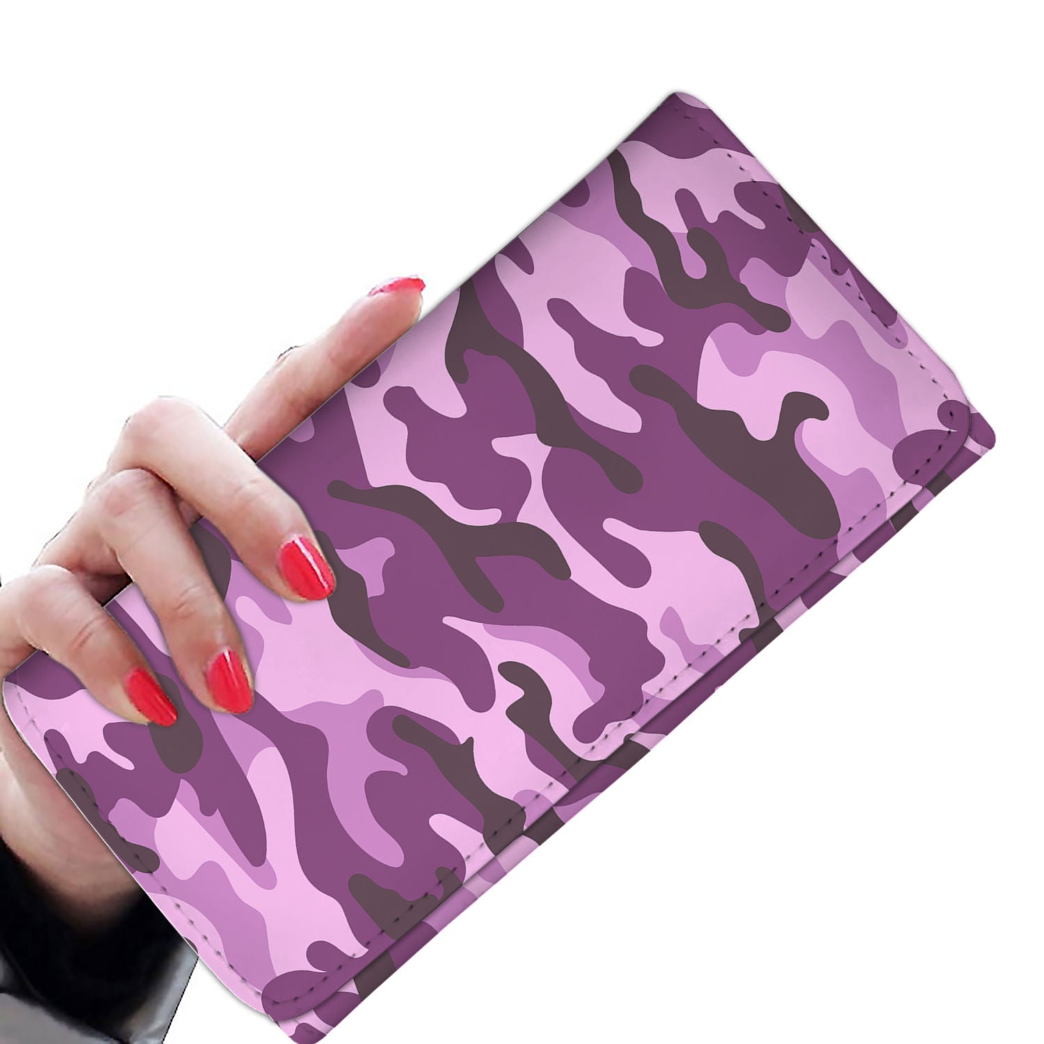 Purple Camouflage Womens Wallet