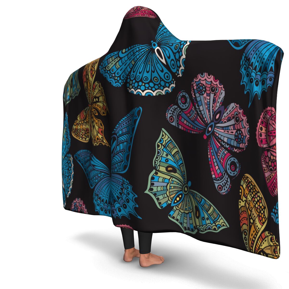 Sub Butterflies Hooded Blanket
