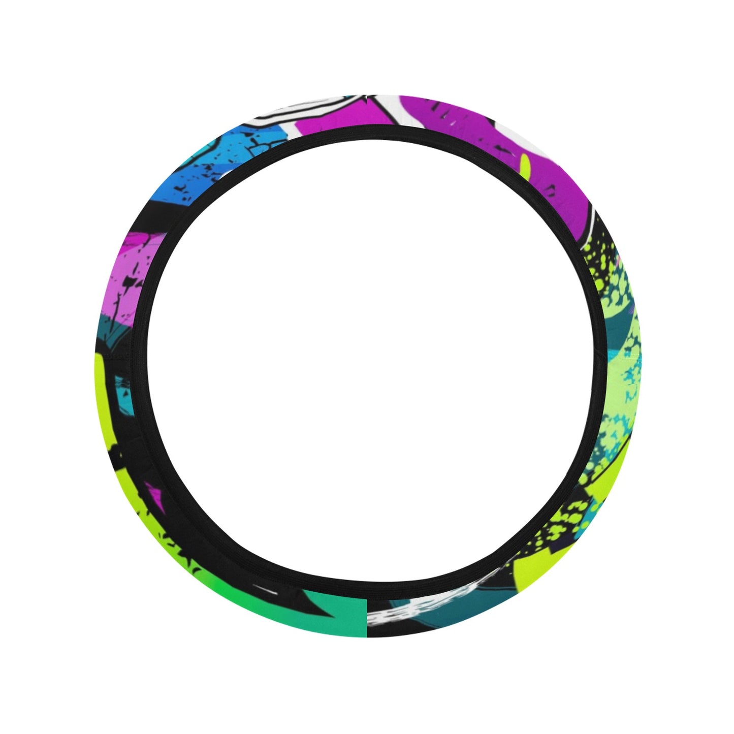 Colorful Graffiti Mural Steering Wheel Cover