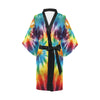 Colorful Tie Dye Abstract Art Kimono Robe