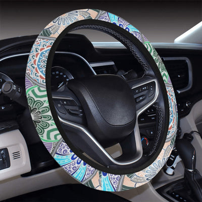 Mandalas Honeycomb Steering Wheel Cover