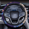 Blue Grey Abstract Steering Wheel Cover