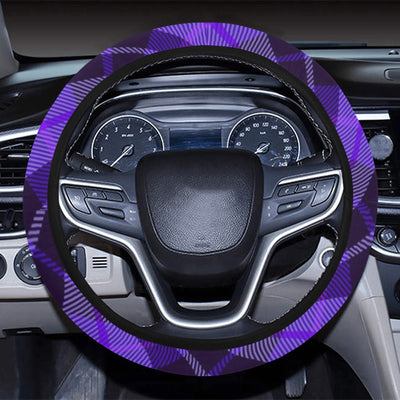Purple Plaid Steering Wheel Cover