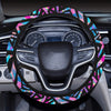 Blue Pink Abstract Tribal Steering Wheel Cover