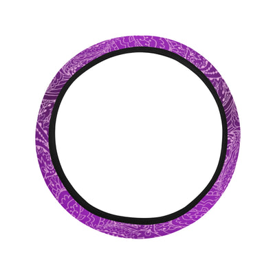 Purple Elegant Decor Steering Wheel Cover