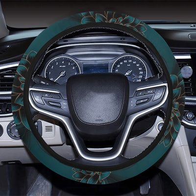 Dark Blossom Pattern Steering Wheel Cover