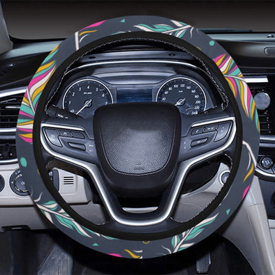 Colorful Feathers Steering Wheel Cover