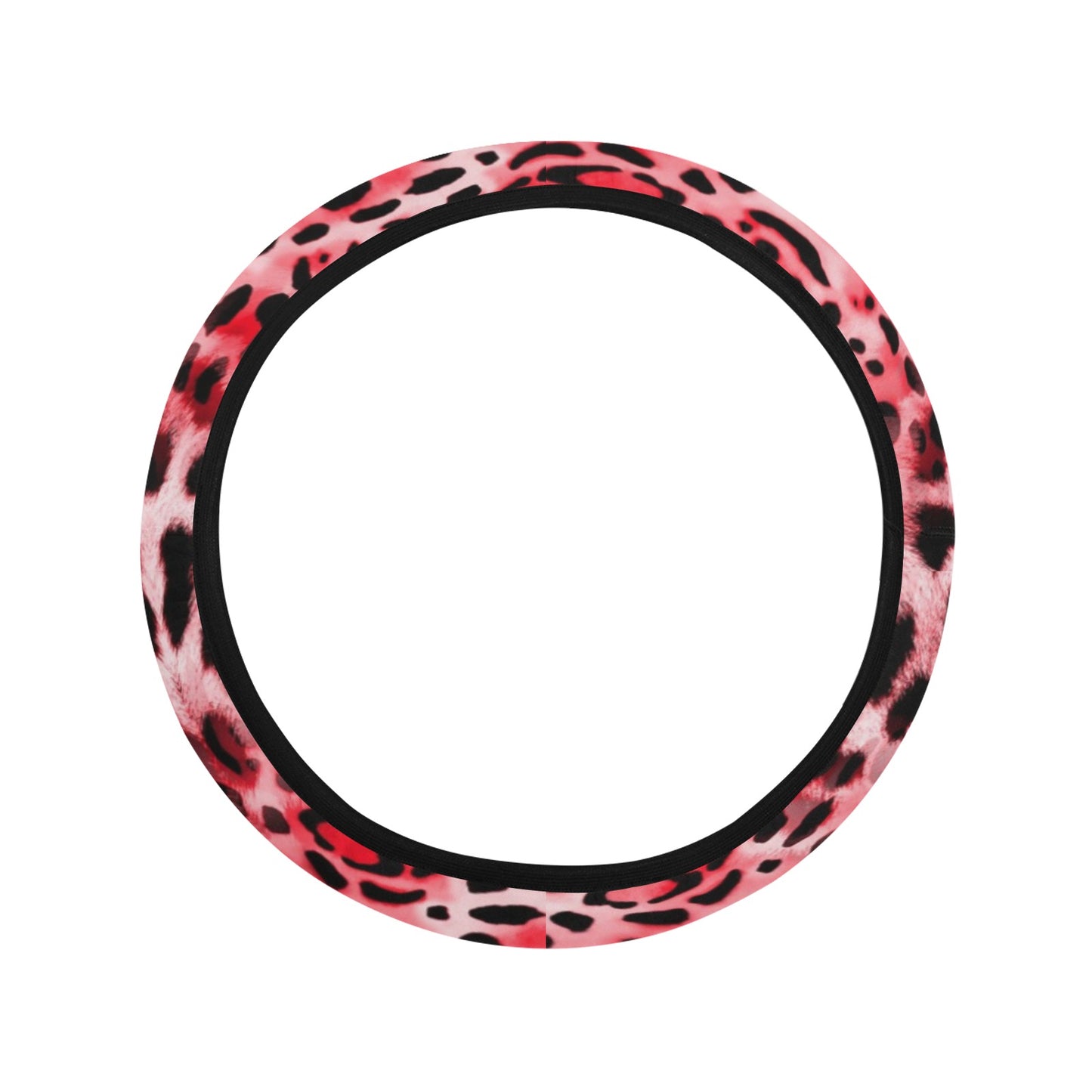 Pink Leopard Print Steering Wheel Cover
