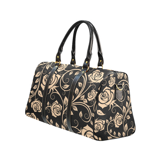 Tan Roses Travel Bag