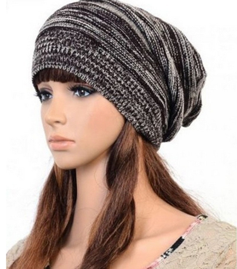 Womens Knit Baggy Beanie