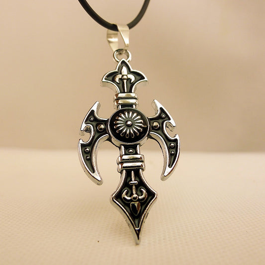 Mens Cross Pendant Necklace