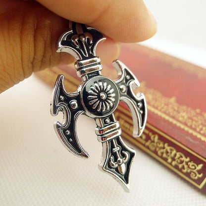 Mens Cross Pendant Necklace