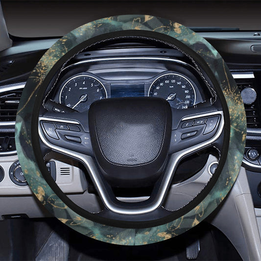 Green Leaves Steering Wheel Cover
