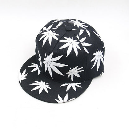 Luminous Glow in the Dark Marijuana Weed Leaf Snapback Hat Cap