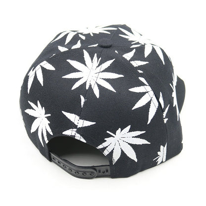 Luminous Glow in the Dark Marijuana Weed Leaf Snapback Hat Cap