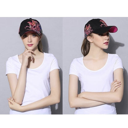 Womens Embroided Butterfly Cap Hat