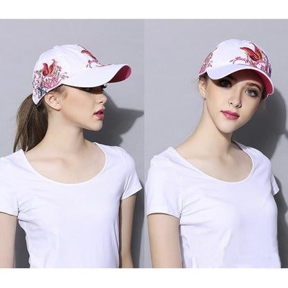 Womens Embroided Butterfly Cap Hat