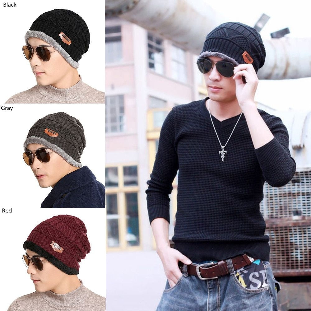 Mens Knitted Beanie Cap